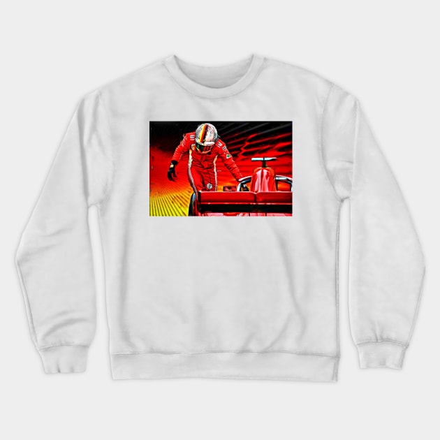 Vettel - The Years In Red Crewneck Sweatshirt by DeVerviers